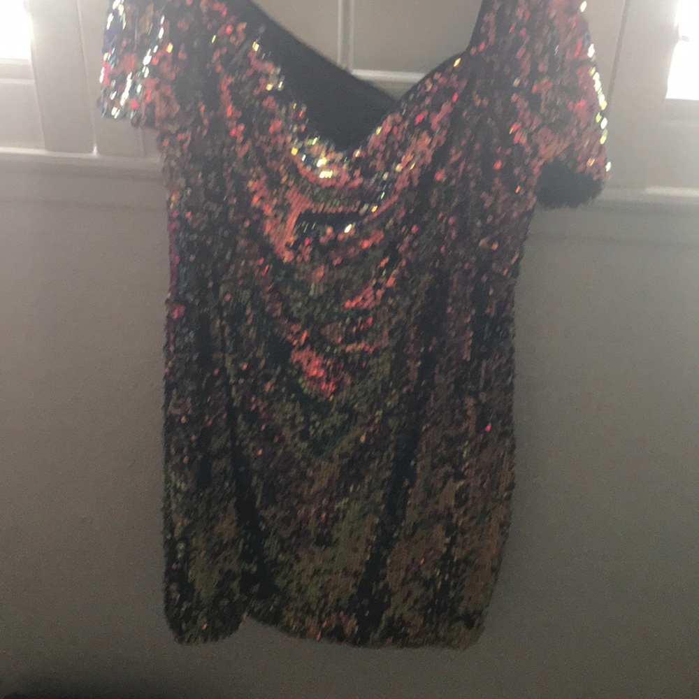 Forever 21 off the shoulder glitter dress